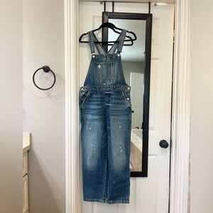 Lucky Brand Light Blue Denim Overalls Bib Detail
